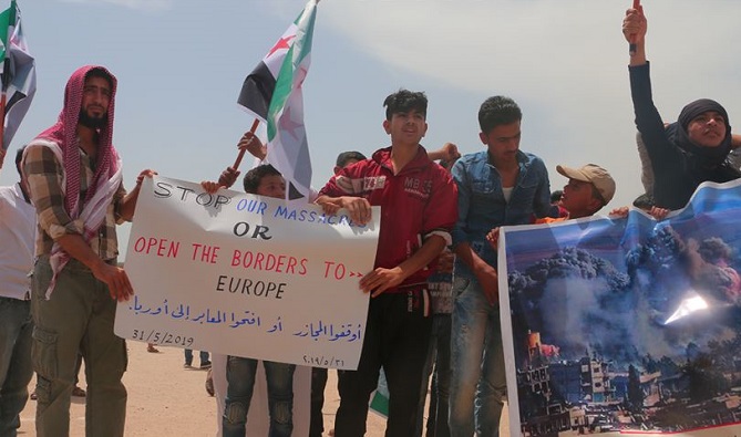  مدنيو إدلب لأوروبا: أوقفوا المجازر أو افتحوا المعابر 