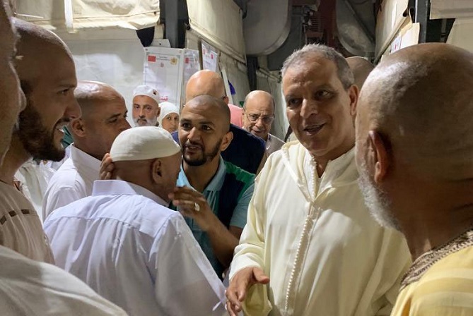  العاهل السعودي يستقبل رئيس وفد الحج المغربي 