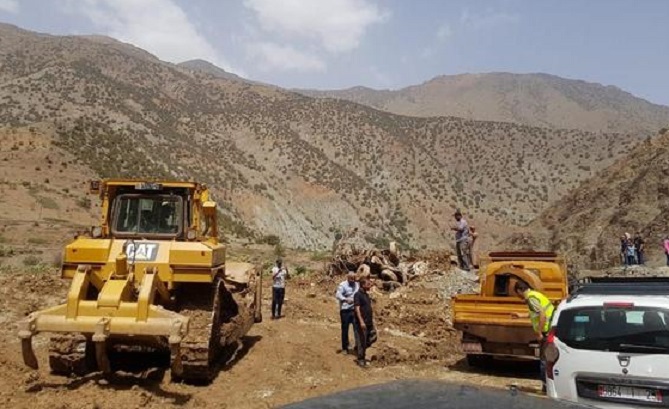  توقف حركة السير بالطريق الجهوية رقم 704 