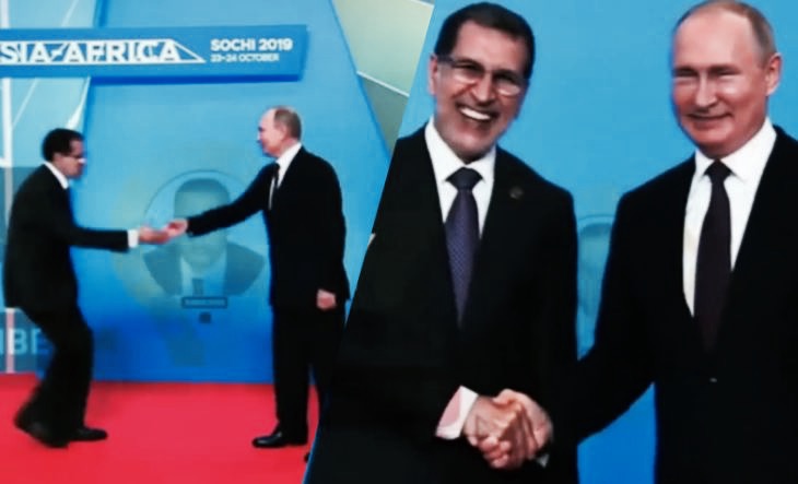  العثماني "مكايتقاضاش".. المغاربة يسخرون من طريقة لقاء رئيس الحكومة لبوتين 