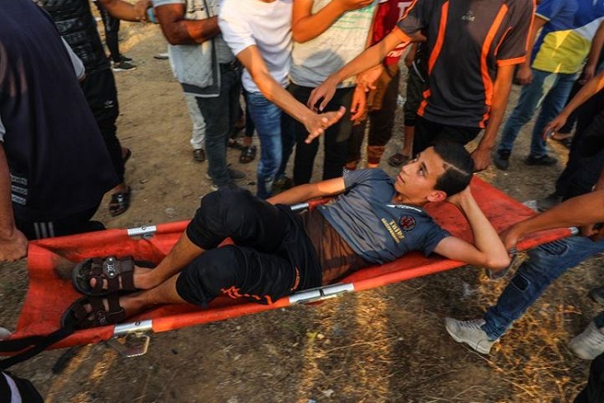 الجيش الإسرئيلي يُصيب 77 فلسطينيا شرقي قطاع غزة