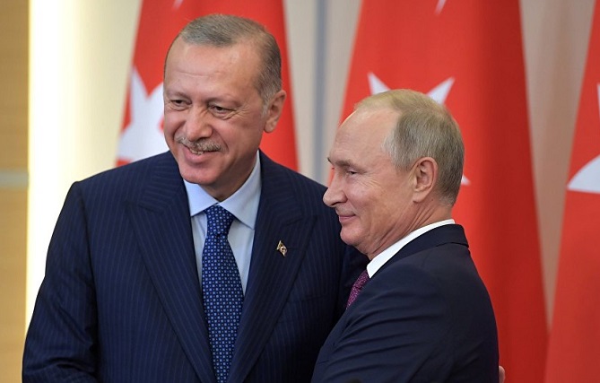 أردوغان وبوتين يبحثان الوضع في شمال شرق سوريا