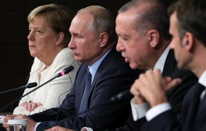 مباحثات بين ميركل وبوتين وأردوغان في عدد من الملفات