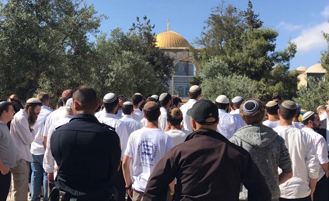  عشرات المستوطنين يقتحمون باحات المسجد الأقصى 