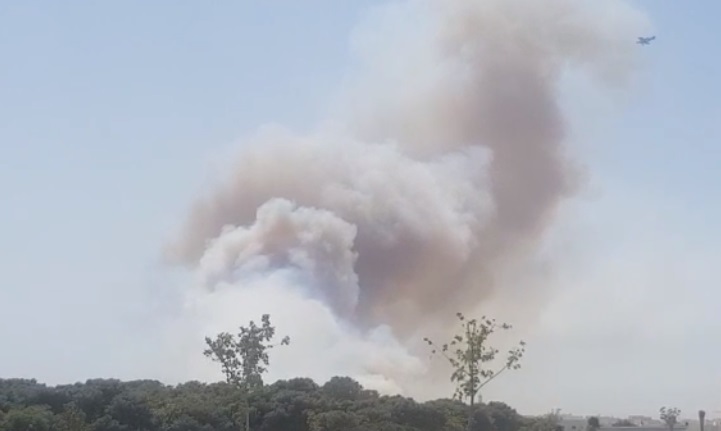 حريق ضخم يندلع قرب "مستشفى كورونا" بطنجة