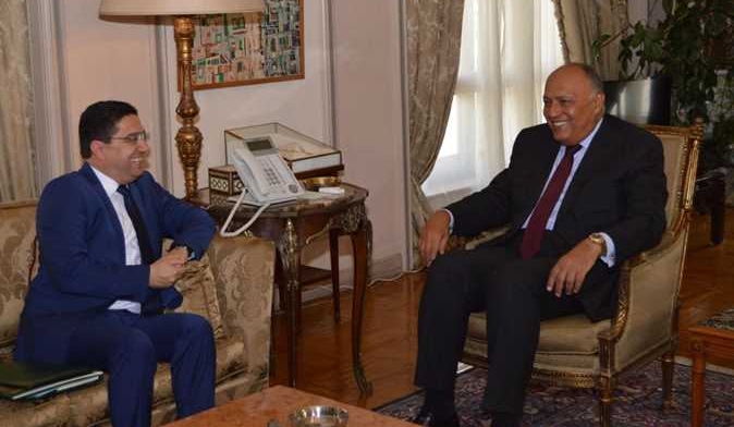  بوريطة يبحث مع وزير خارجية مصر الدفع بالتسوية السياسية في ليبيا 