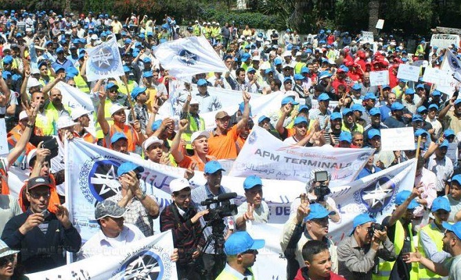  الاتحاد المغربي للشغل على صفيح ساخن بطنجة بسبب الجمع العام لموظفي الجماعات 