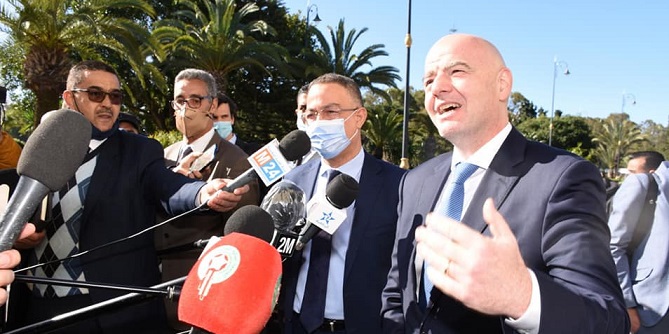 رئيس الاتحاد الدولي لكرة القدم جياني إنفانتينو يحل بالمغرب