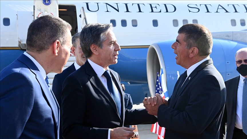  وصول وزير الخارجية الأمريكي إلى إسرائيل 