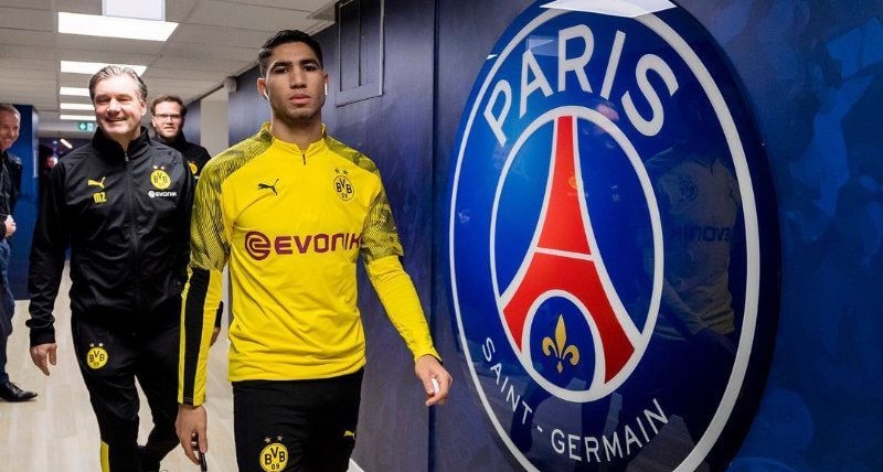 المغربي أشرف حكيمي بقميص الـPSG.. "الحلم القطري" يقترب من التحقق