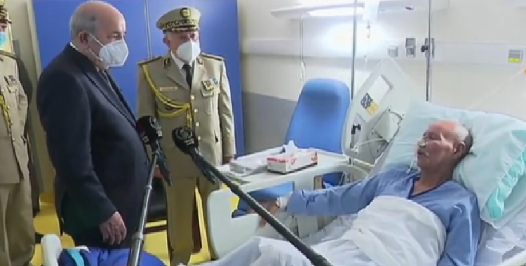  تبون يزور زعيم "البوليساريو" بمستشفى عين النعجة حيث يستكمل علاجه 