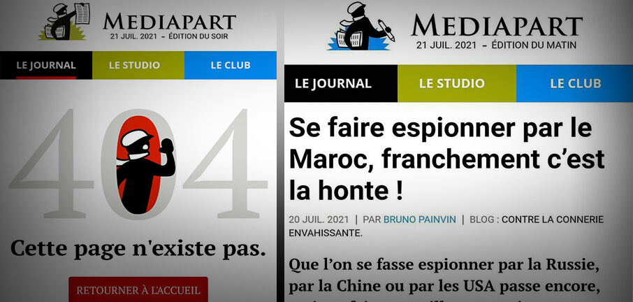  موقع "ميديابار" الفرنسي يضطر لسحب مقال تحدث عن قبول تجسس روسيا وأمريكا والصين.. لكن من "العار" أن يتم التجسس من بلد مسلم وصغير مثل المغرب! 