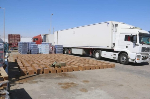 إجهاض وحجز طنين و369 كلغ من مخدر الشيرا بمعبر الكركرات