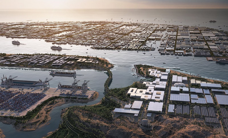 السعودية تطلق "أوكساجون" أكبر تجمع صناعي عائم في العالم