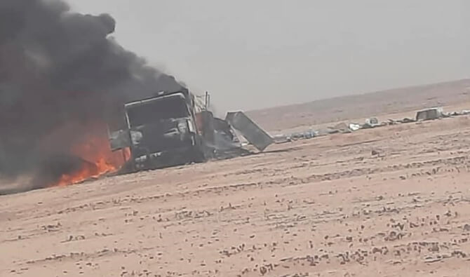  الجيش الموريتاني ينفي أنباء تعرض قافلة شاحنات جزائرية لقصف مغربي 