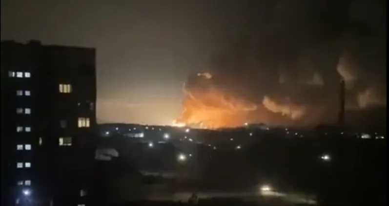  فيديو لأولى لحظات الهجوم على أوكرانيا 