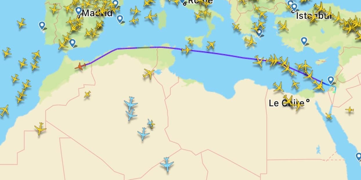  طائرة وزير الخارجية الأمريكي تصل إلى المغرب من إسرائيل عبر الأجواء الجزائرية 