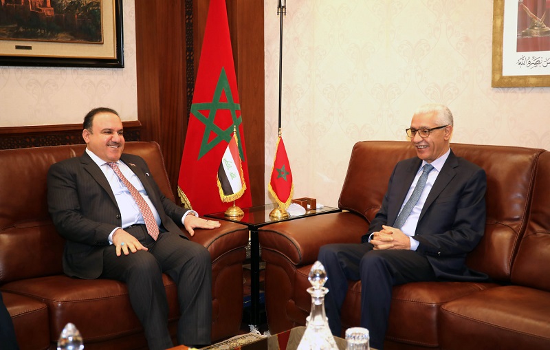  مباحثات بين رئيس مجلس النواب المغربي ووزير العدل العراقي بالرباط 