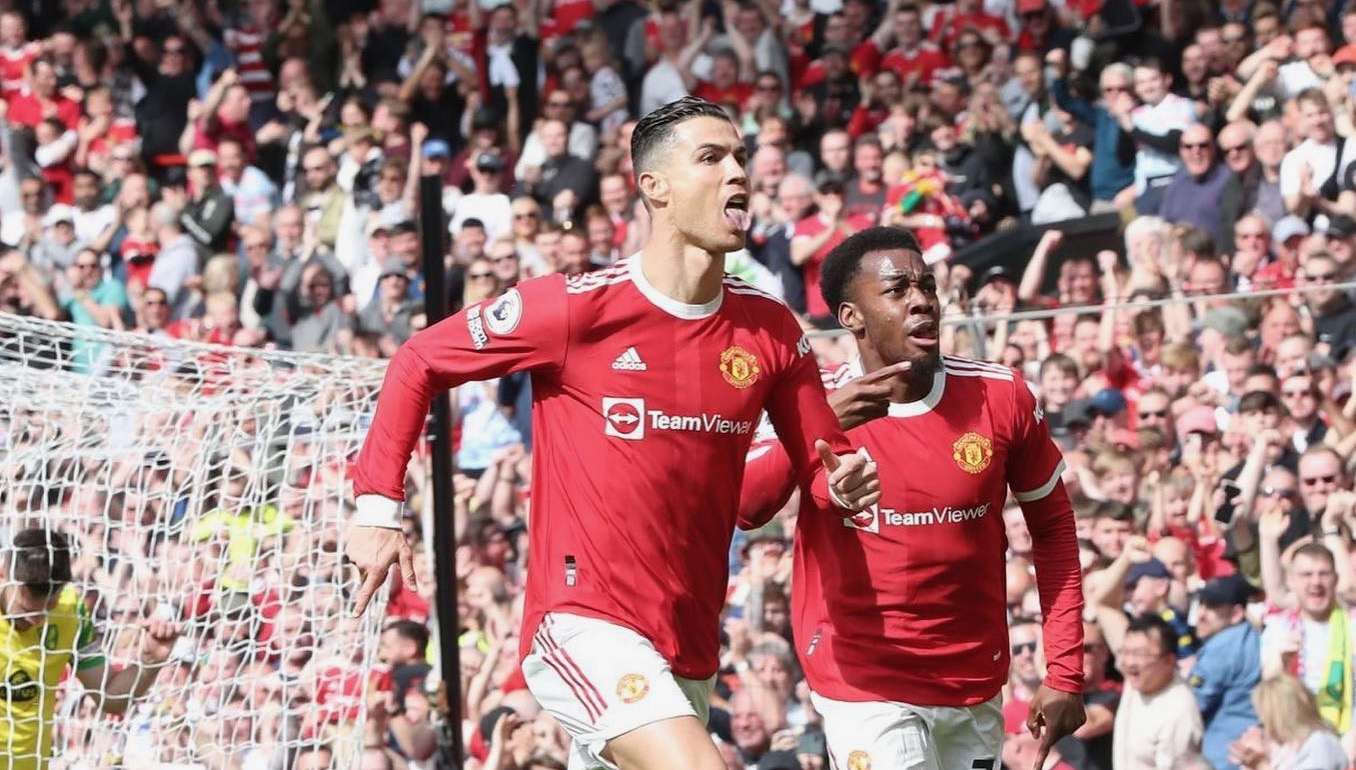  "هاتريك" رونالدو في شباك نورويتش يُعزز حظوظ يونايتد بمقعد في دوري الأبطال 