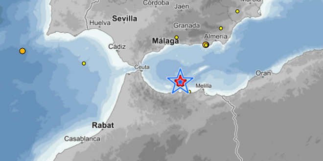 هزة أرضية بقوة 4.5 درجات بعرض ساحل إقليم الدريوش