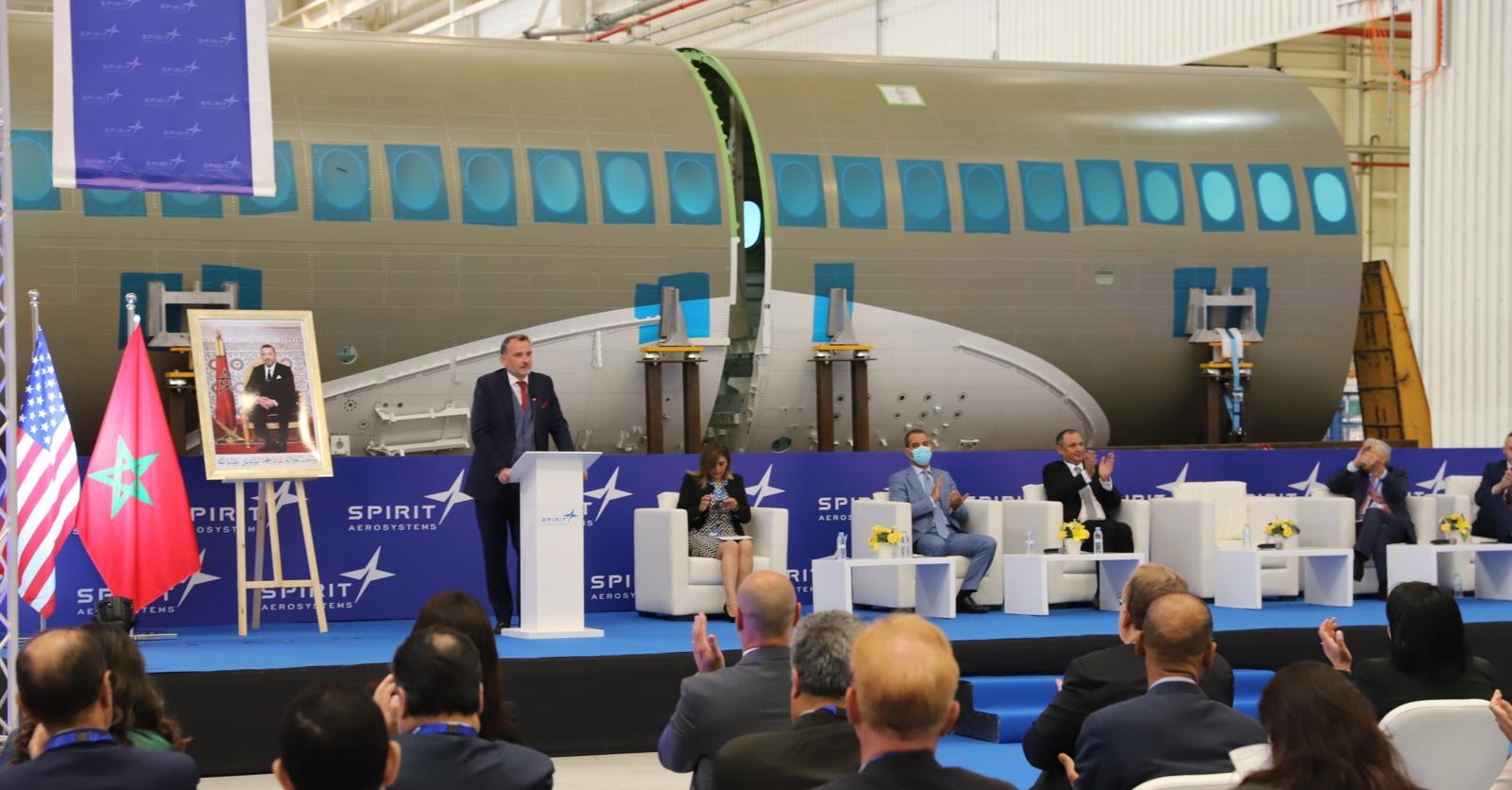 الإطلاق الرسمي لإنتاج مكونات جسم طائرة "إيرباص A220" بمصانع شركة Spirit بالدار البيضاء