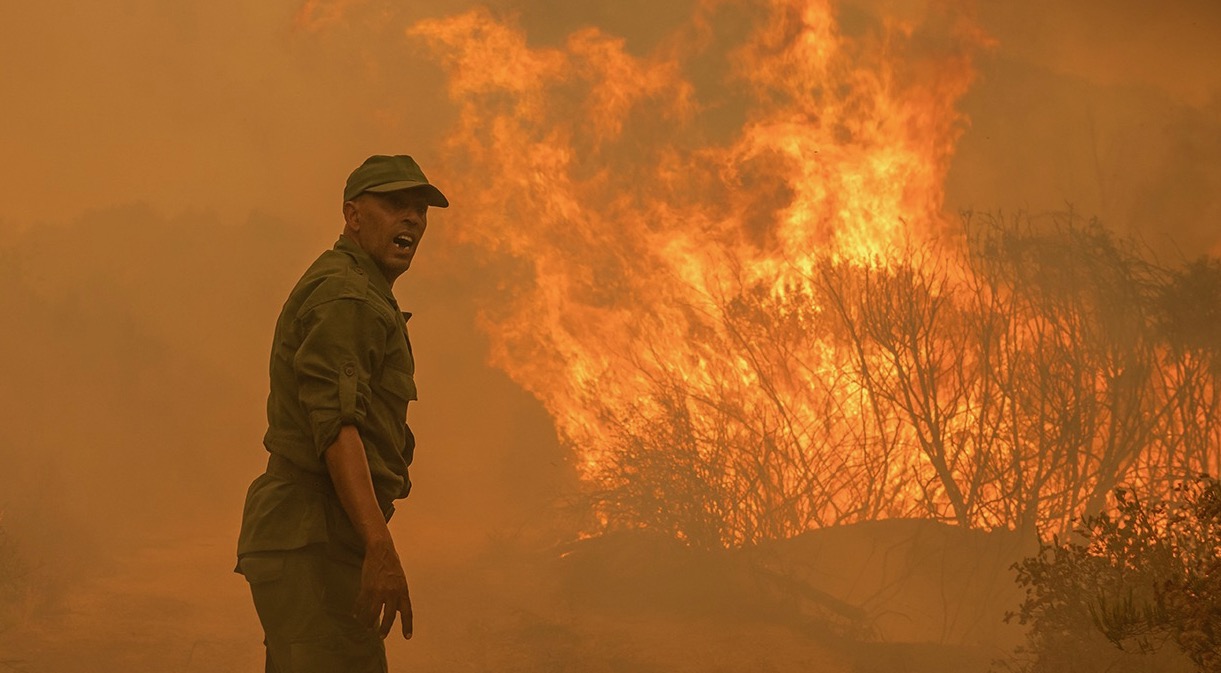  مصرع شخص وإصابة آخر خلال مساهمتهما كمتطوعين في إخماد حريق على مستوى غابة "خندق تسيانة" بتاونات 