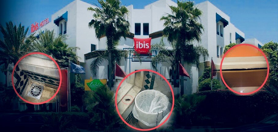 فندق Ibis fes التابع للمجموعة الفرنسية Accor.. صراصير تجول في الغرف ومرافق تهدد سلامة السياح