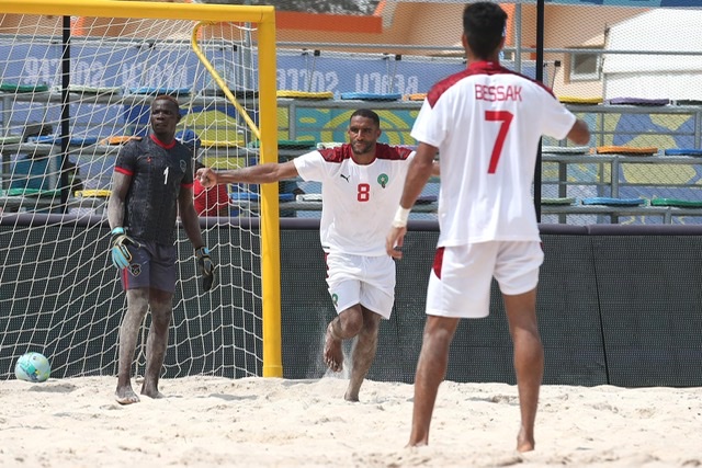  المنتخب المغربي ضمن المجموعة الأولى في بطولة كأس العرب لكرة القدم الشاطئية 2023 