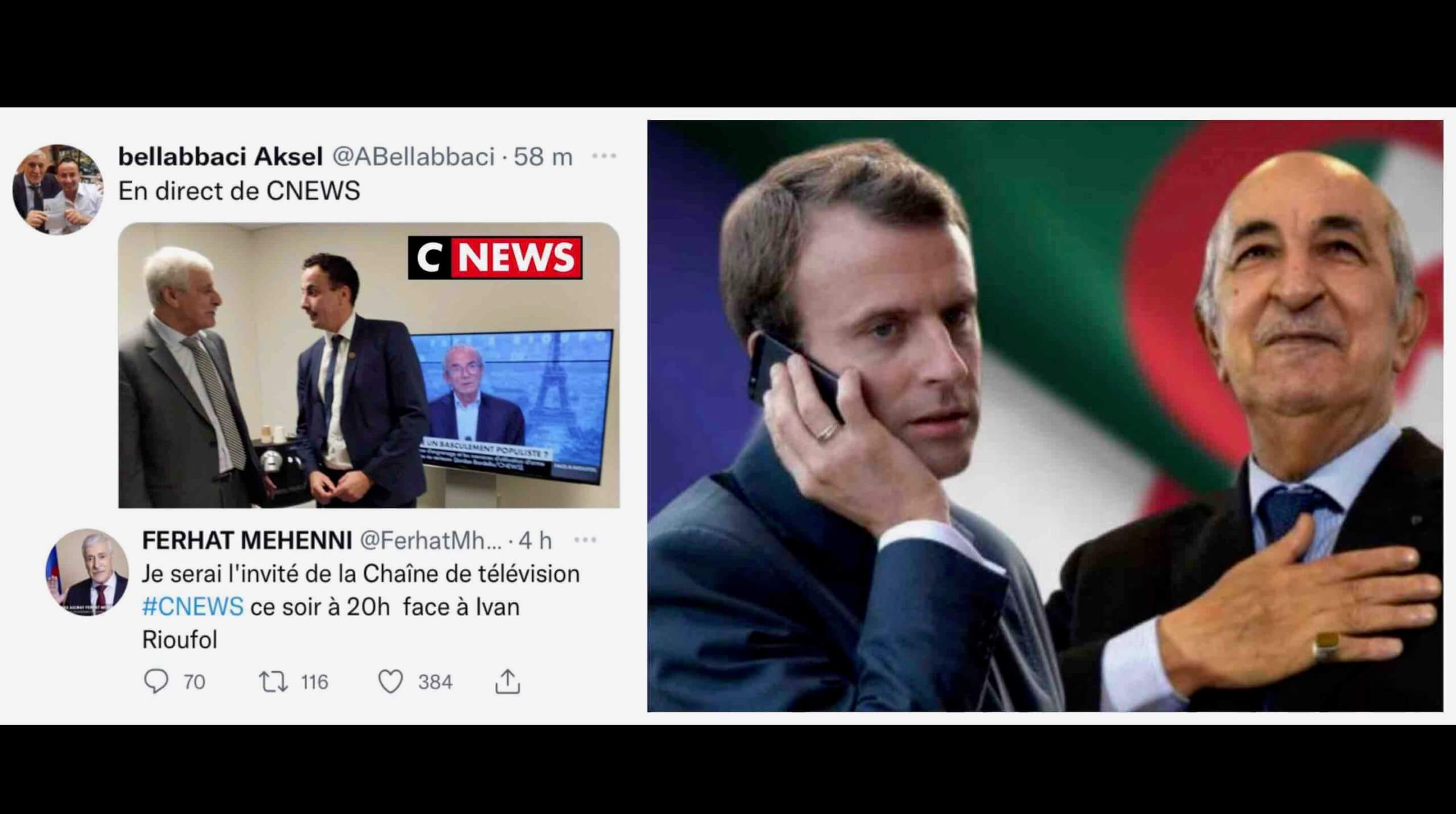  بأمر من الإيليزي.. قناة CNEWS الفرنسية تلغي مقابلة مع رئيس جمهورية القبايل كي لا "تعكر" العلاقات مع الجزائر 