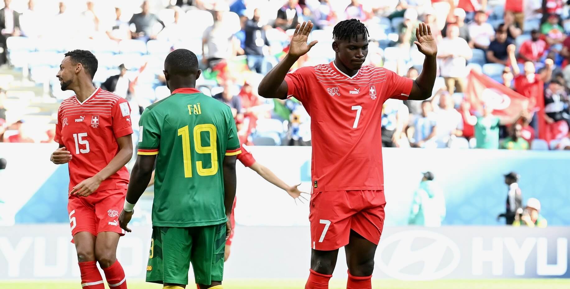   المنتخب السويسري يفوز على نظيره الكاميروني 