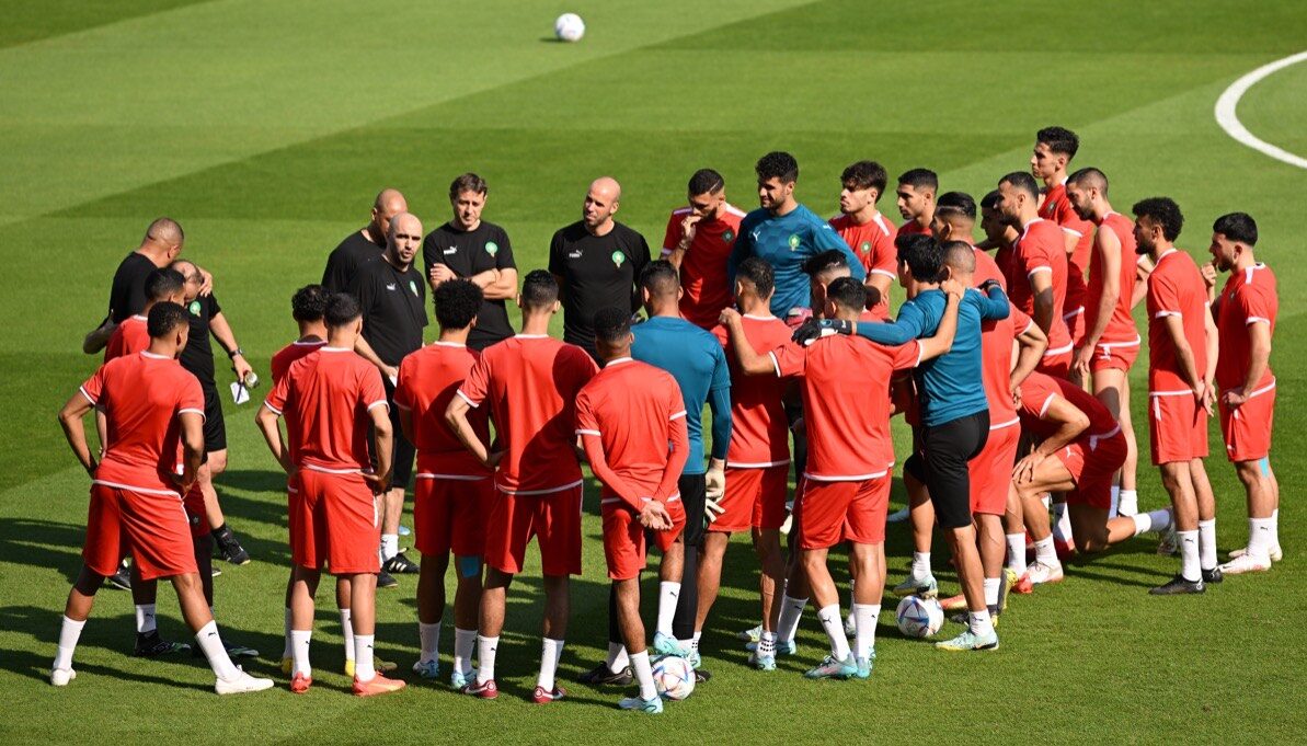  المنتخب الوطني بصفوف مكتملة في آخر مران رسمي قبل مواجهة بلجيكا 