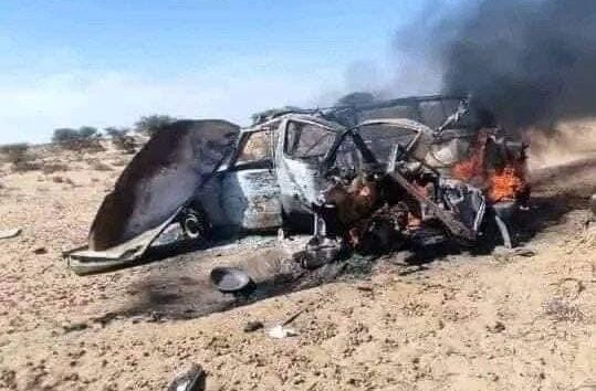 تواصل عمليات القصف بالصحراء.. "درون" مغربية تقصف سيارة "بيكاب" على مقربة من الحدود الموريتانية