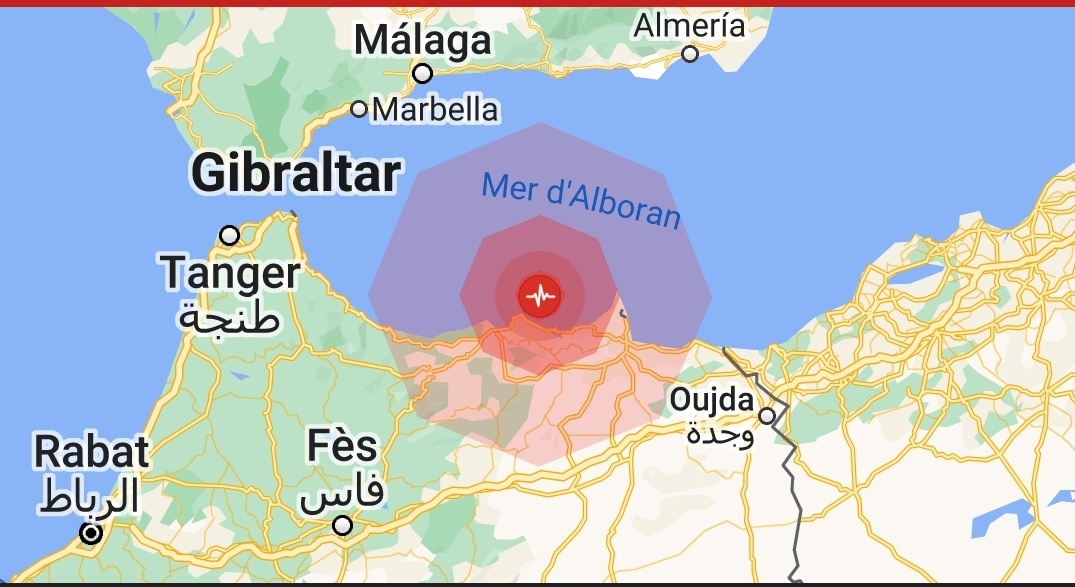 هزة أرضية بقوة 4.4 درجات بإقليم الحسيمة