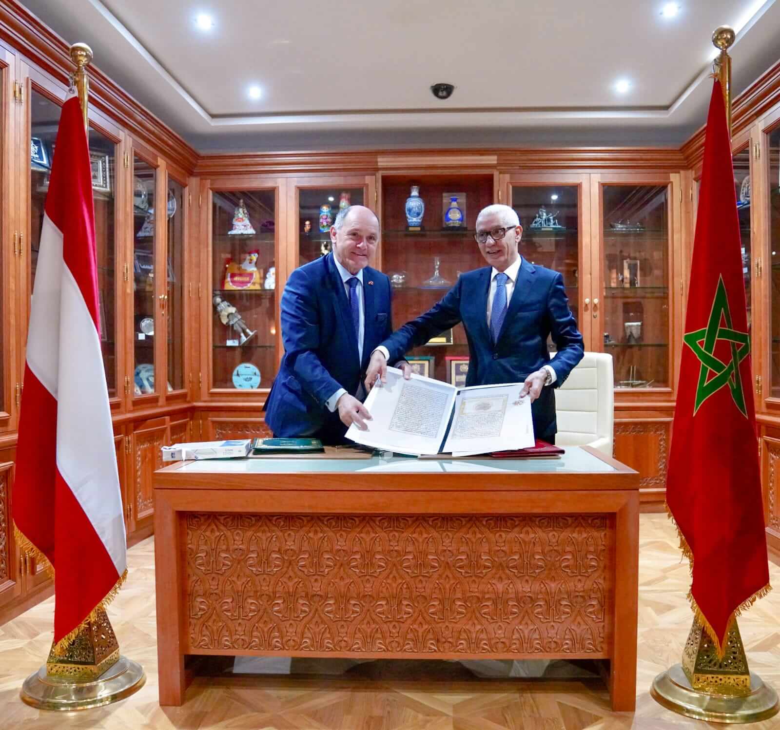  التوقيع على مذكرة تفاهم بين مجلس النواب المغربي والمجلس الوطني النمساوي 