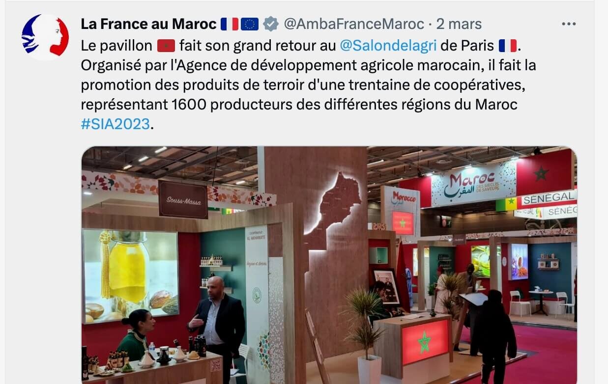 مَكر الخارجية الفرنسية.. سِفارة باريس في الرباط تتعمد نشر صورة بزاوية تبتر الصحراء من خريطة المغرب