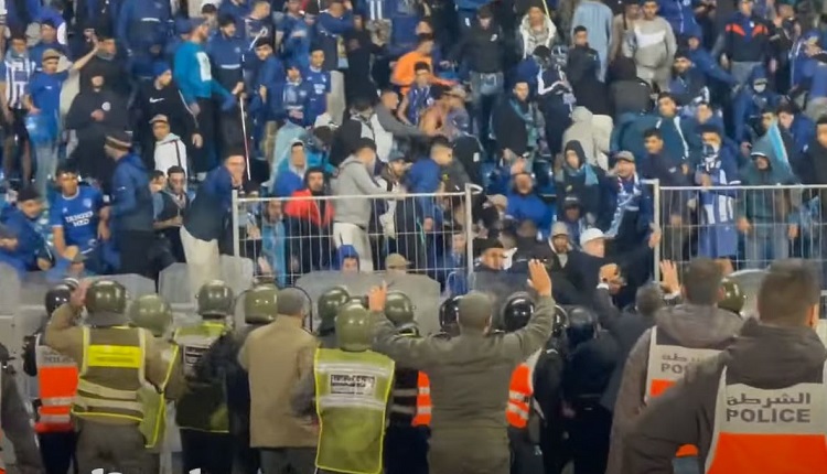 ابتدائية الدار البيضاء تدين 11 من جماهير اتحاد طنجة بسبب أحداث الشغب خلال مباراة الوداد