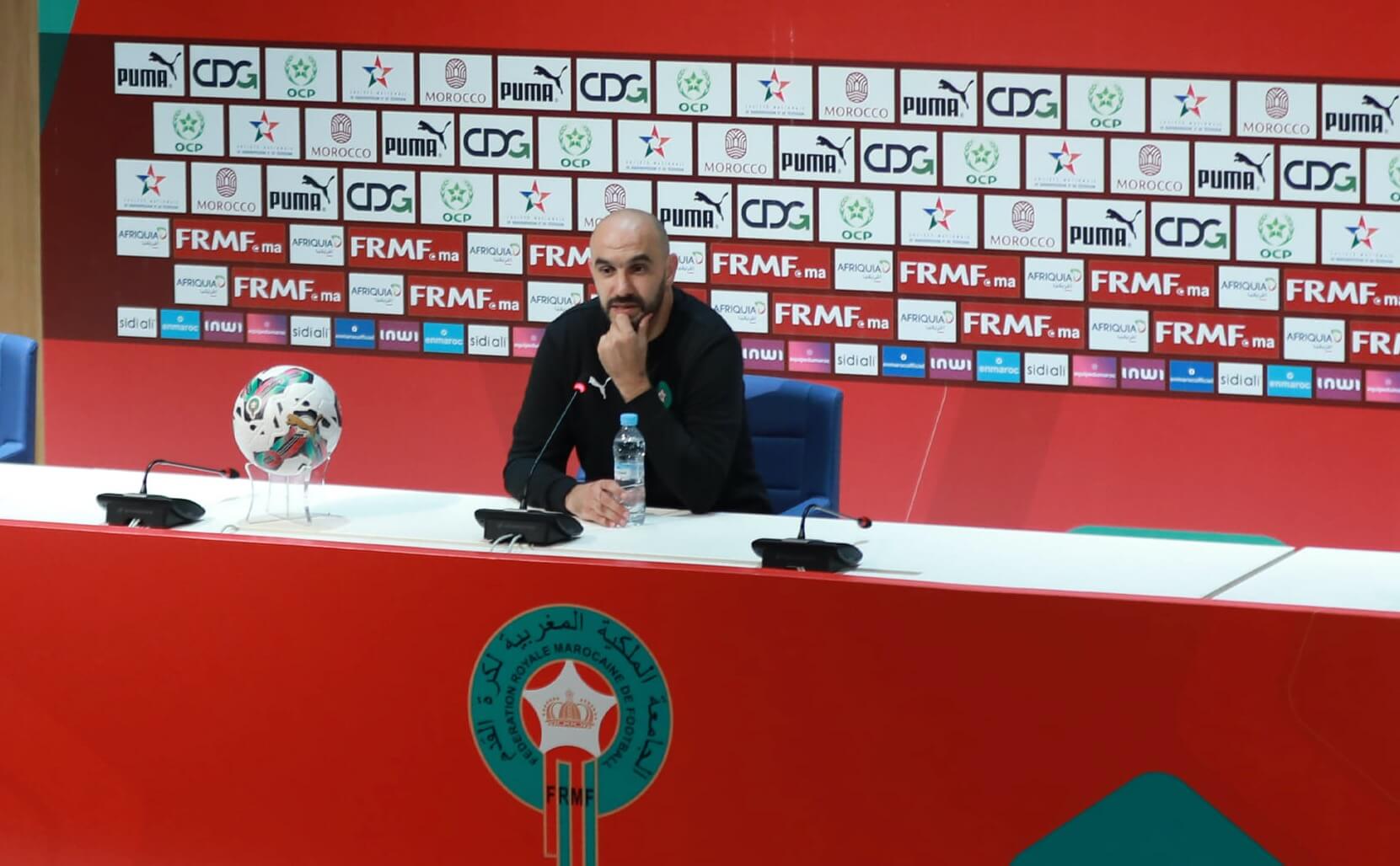  الركراكي: سنخوض مباراة "الرأس الأخضر" بنفس الأداء والحالة الذهنية لمبارياتنا السابقة 