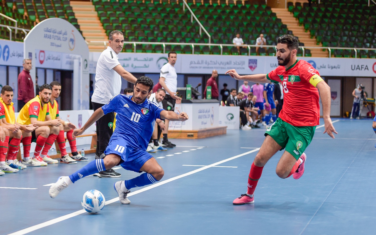  المنتخب المغربي لكرة القدم داخل القاعة يهزم الكويت برباعية في دور المجموعات في بطولة كأس العرب 