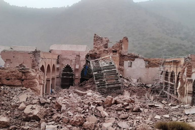  مسجد تينمل الذي دمّر زلزال الحوز أغلب معالمه.. بُني عام 1148م في حقبة الخليفة الموحدي عبد المؤمن بن علي.. ومنه أطلق ابن تومرت دعوته لبناء الدولة الموحدية 