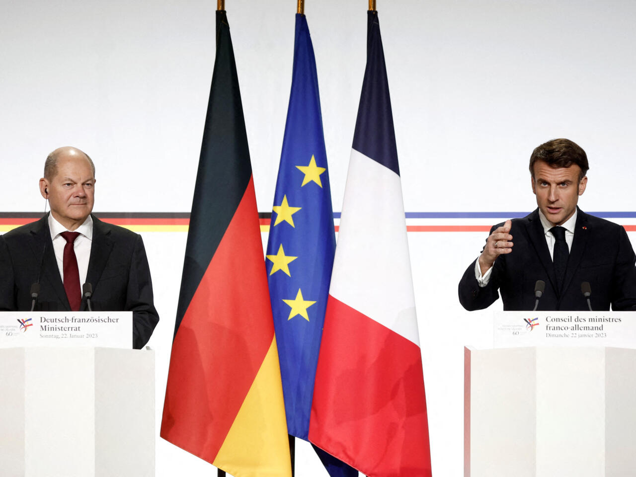  الرئيس الفرنسي والمستشار الألماني يتعهّدان بدعم إسرائيل ضد الفصائل الفلسطينية 