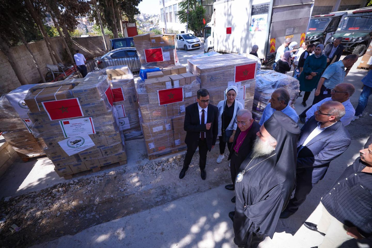  25 طنا من المساعدات الإنسانية التي أمر بها الملك محمد السادس تصل ساكنة قطاع غزة 