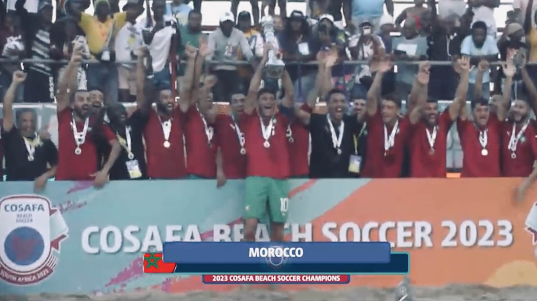  المنتخب المغربي للكرة الشاطئية يفوز بدوري "كوسافا" بجنوب إفريقيا بعد هزمه لمنتخب موزمبيق في النهائي 