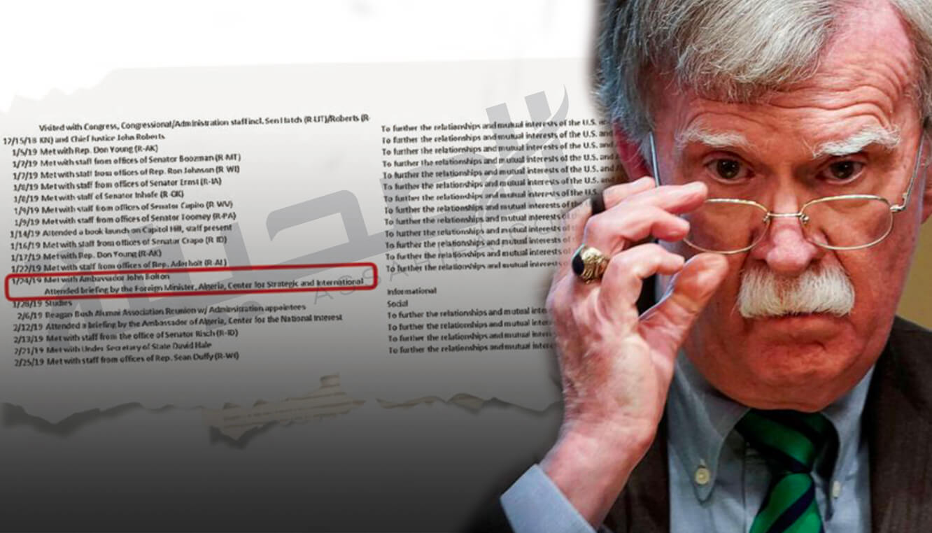  تحقيق - الصحيفة تنشر وثائق ومعطيات عن "حرب" خاضها مستشار الأمن القومي الأمريكي السابق جون بولتون ضد المغرب بدعم مالي جزائري 