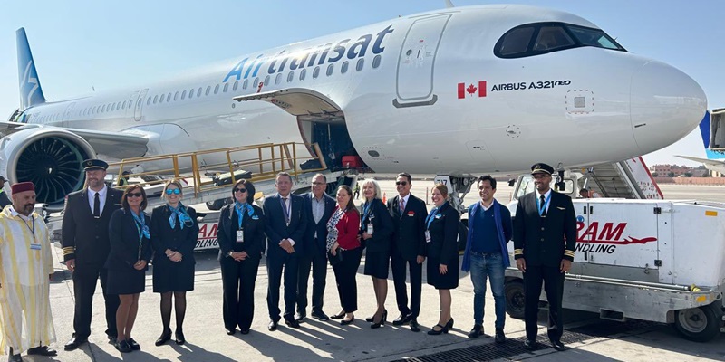  شركة "إير ترانزات" الكندية تدشن أول رحلة طيران لها من مونتريال إلى مراكش تحت إشراف المكتب المغربي للسياحة  