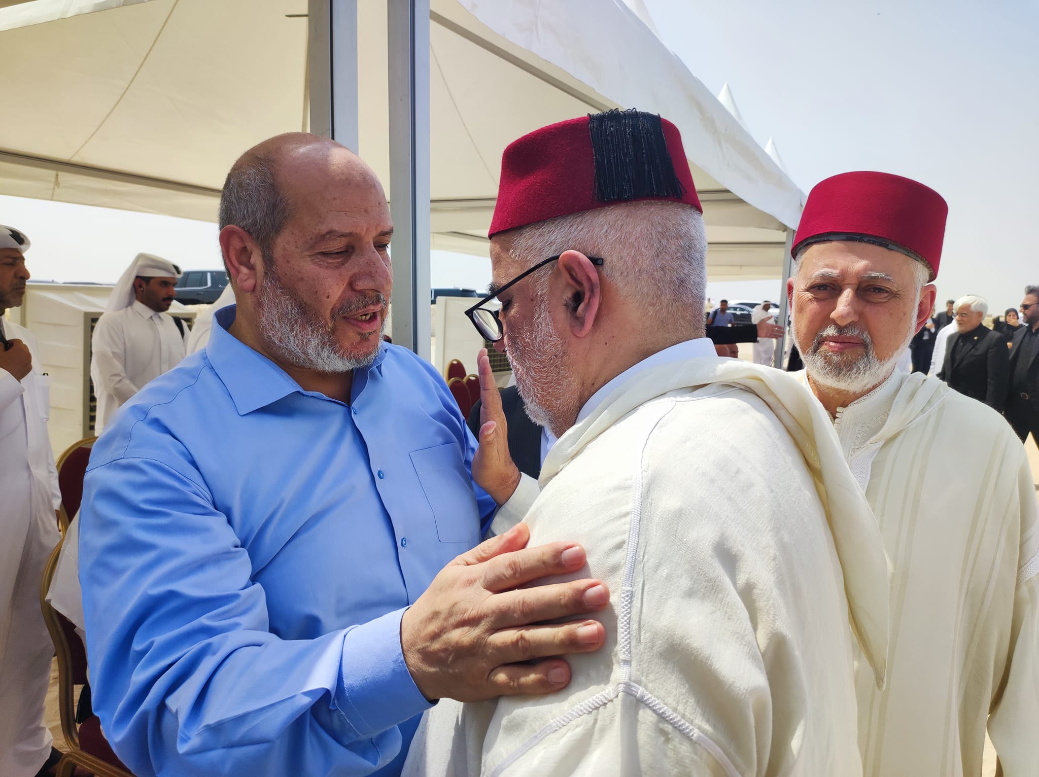 بنكيران يشارك في مراسيم جنازة هنية في العاصمة القطرية