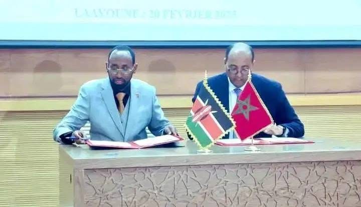  توقيع اتفاقية إطار للشراكة بين مجلس جهة العيون الساقية الحمراء ومقاطعة مانديرا بكينيا 