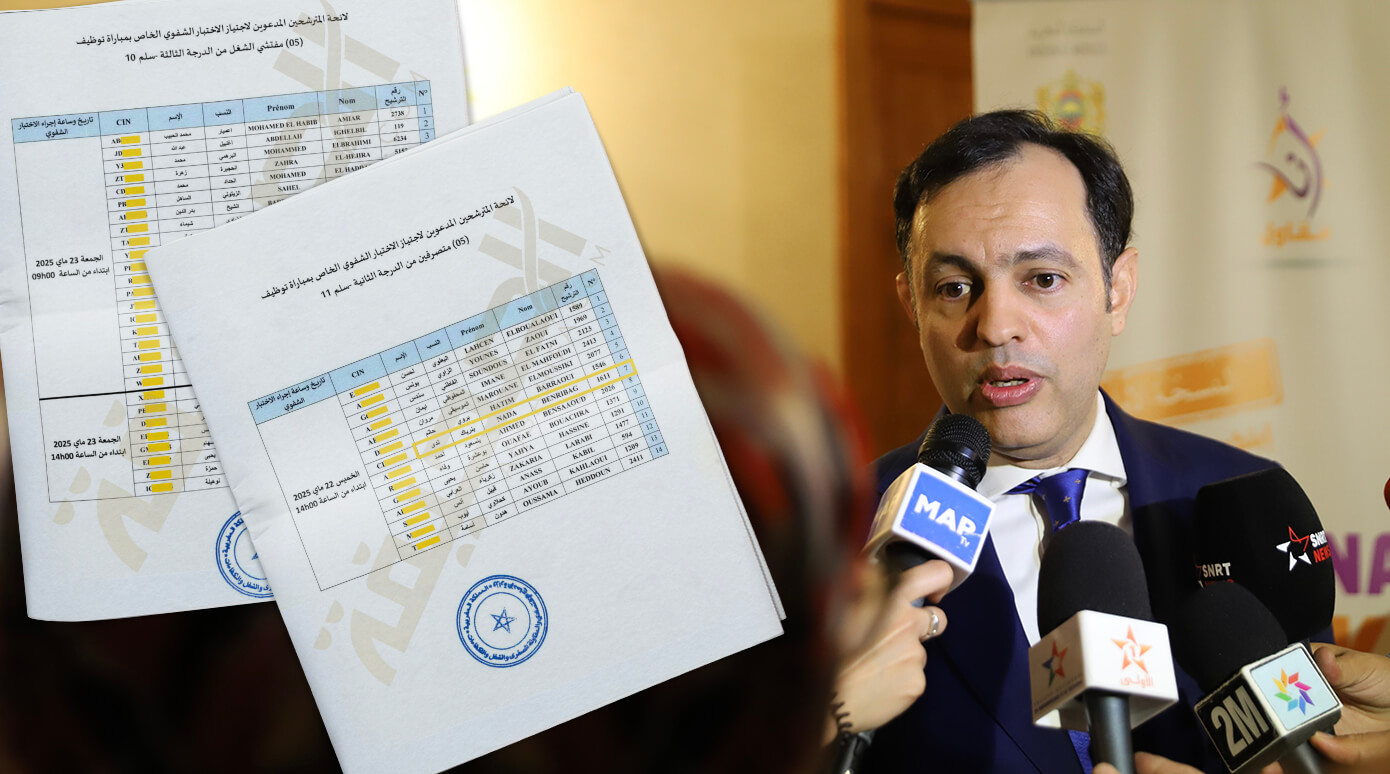  خاص - هل هي تكرار لـ"فضيحة امتحان ولوج مهنة المحاماة".. مستشارة السكوري وإبنة والي وعامل إقليم.. وقيادات من حزبه ضمن الناجحين في امتحان مفتشي الشغل 