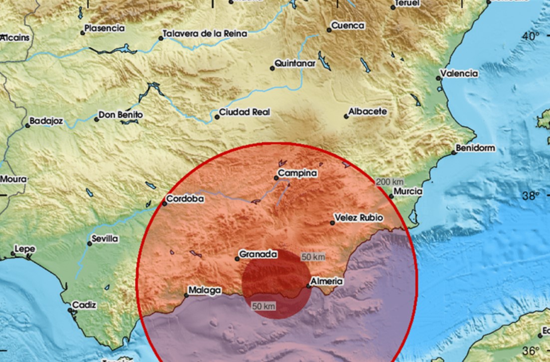 زلزال بقوة 5,5 درجات على سلم ريختر يضرب جنوب إسبانيا