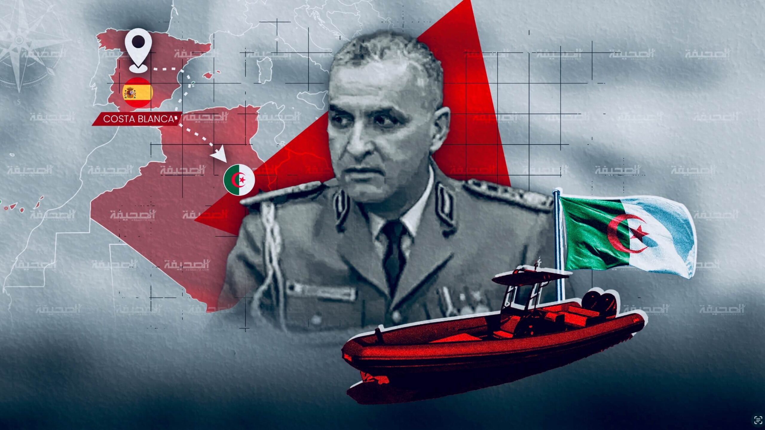  صحيفة إسبانية تكشف تفاصيل فرار الجنرال الجزائري عبد القادر حداد المعروف بـ"ناصر الجن" إلى كوستا بلانكا بأليكانتي على متن زورق للهجرة غير النظامية 