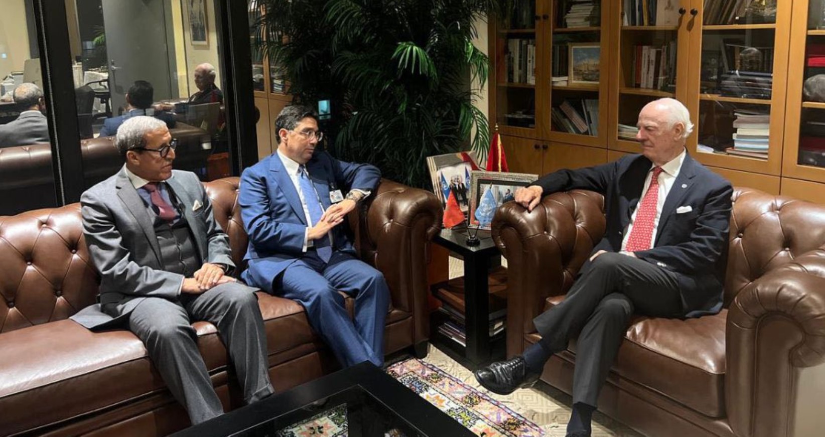 بوريطة يجتمع بدي ميستورا في نيويورك بطلب منه لمناقشة تطورات ملف الصحراء